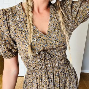 Castro neutral floral maxi - with pockets